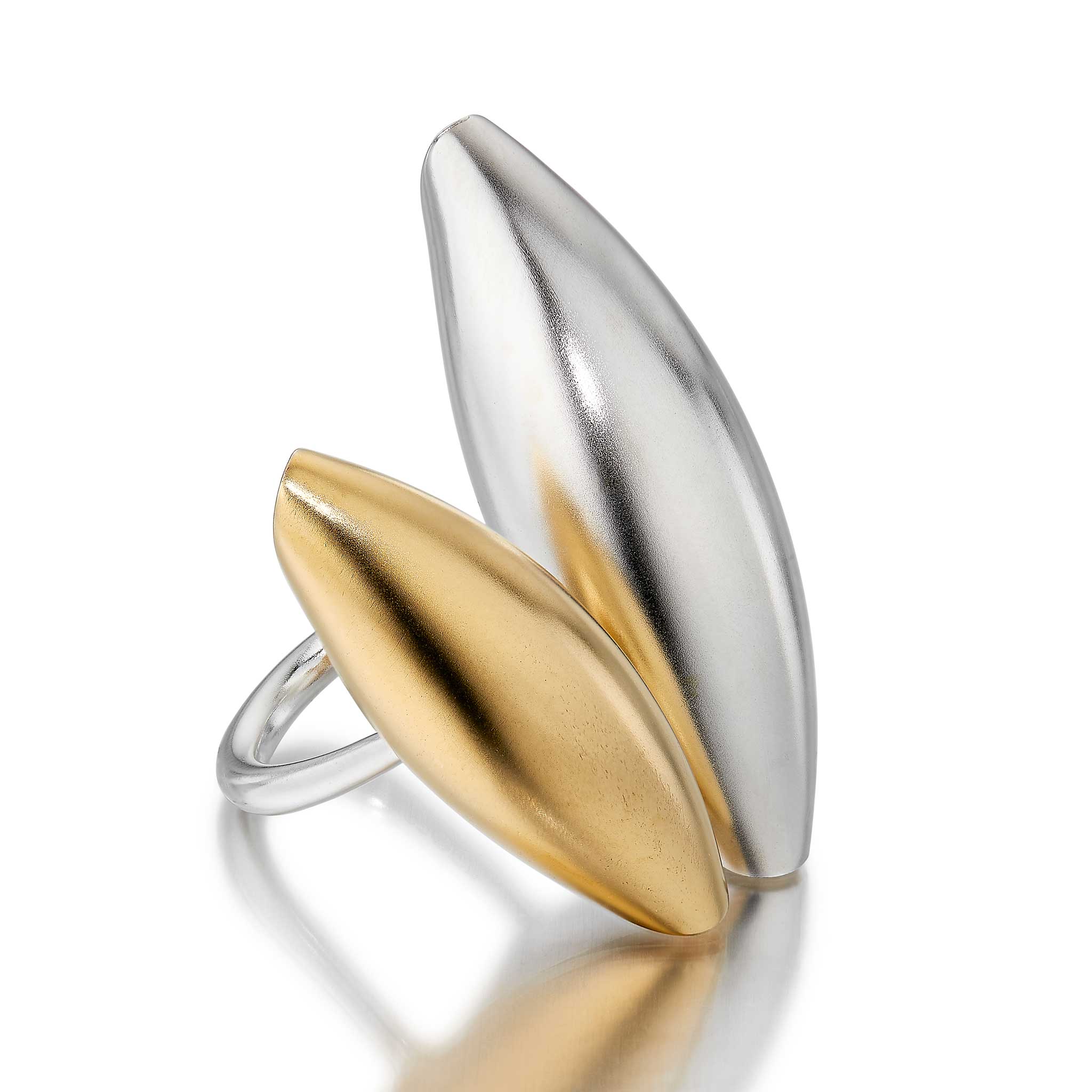 Ballerina Ring in Sterling Silver with Gold-Plate
